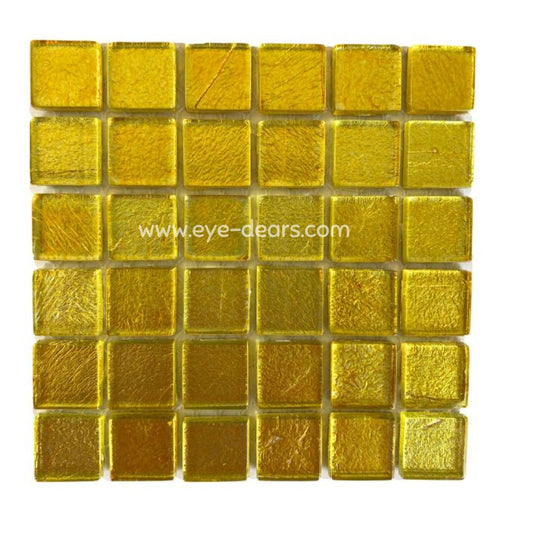 Mosaic Tiles - Single Sheet Gold Gold Leaf 15x15mm