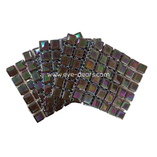 Mosaic Tiles - 10x sheets of Chocolate Brown Pearl 15x15mm