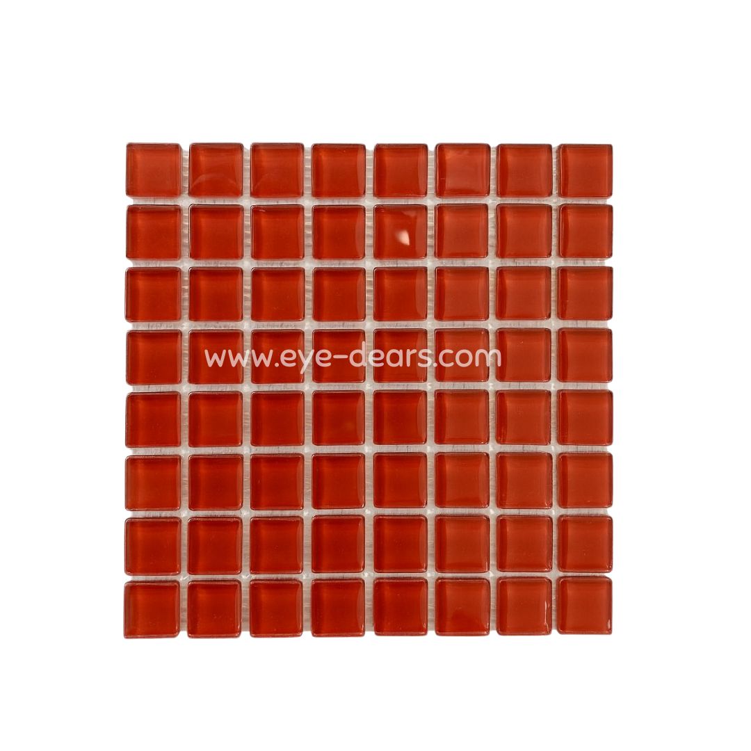 Mosaic Tiles -  Fox Brown Glass 10x10mm