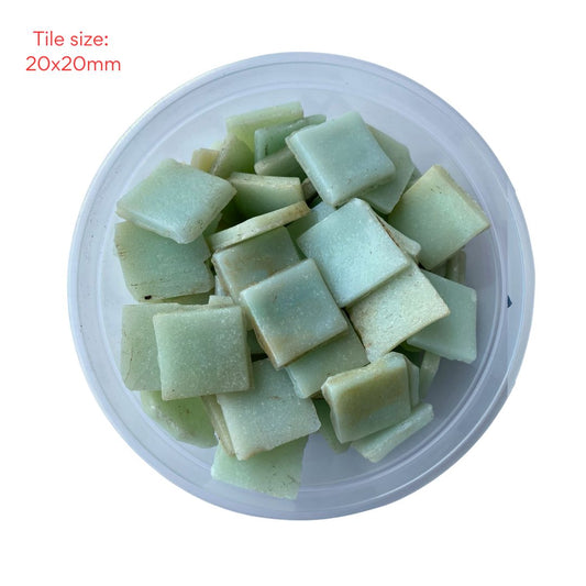 Mosaic Tiles Whole Rustic Soft Green 960g (small tiles for crafting)