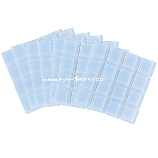 Mosaic Tiles - 10 x sheets of Pastel Blue Glass 23x23mm