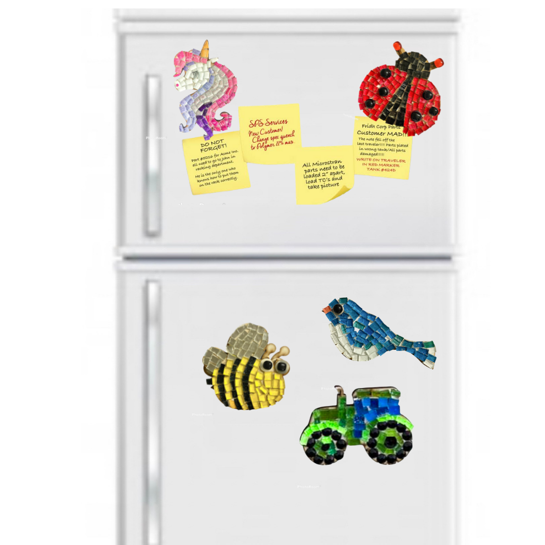 Bulk - Mosaic Craft Kit with Magnet- Tractor (Small)