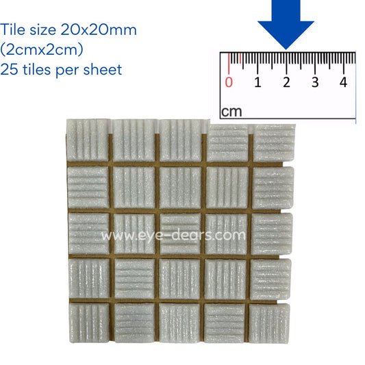 Mosaic Tiles - 10 x Craft Size sheets Matte Ash Grey 20x20mm