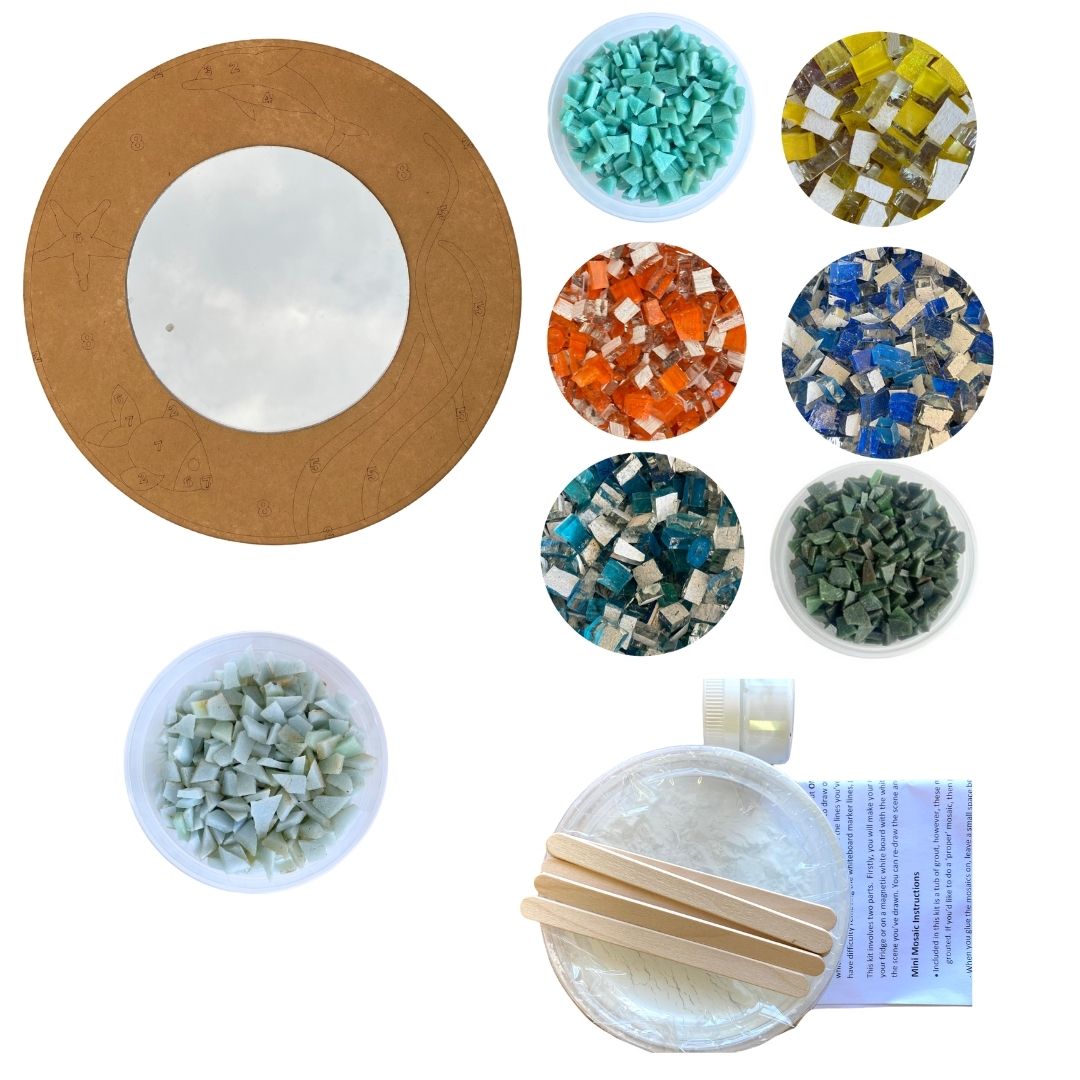 Mosaic Craft Kit - Sea Mirror  (Extra Large)