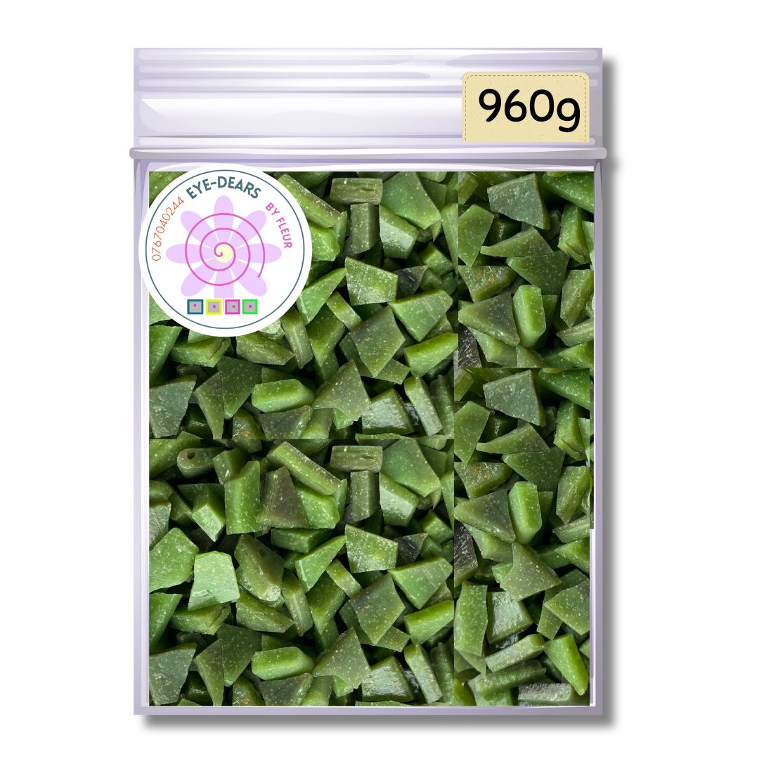 Mosaic Tiles Pre-cut Rustic Fern Green 960g (for crafting)