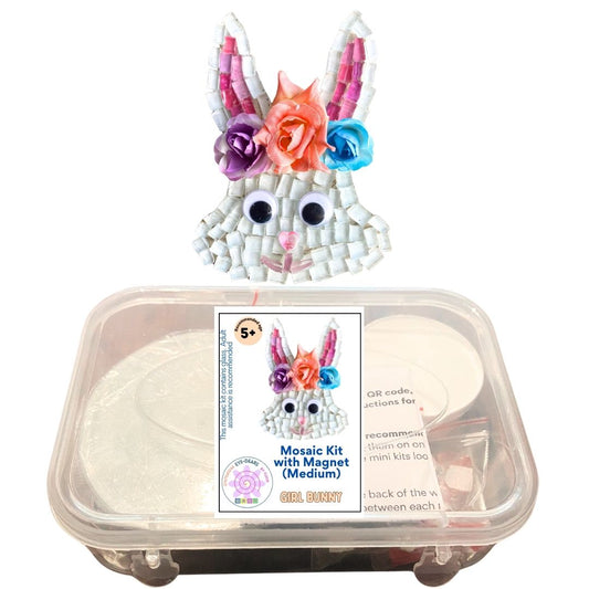 Single - Mosaic Craft Kit with Magnet - Girl Bunny (Medium)