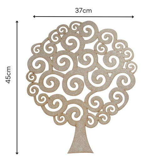 Wooden shape spiral tree (45x37cm)