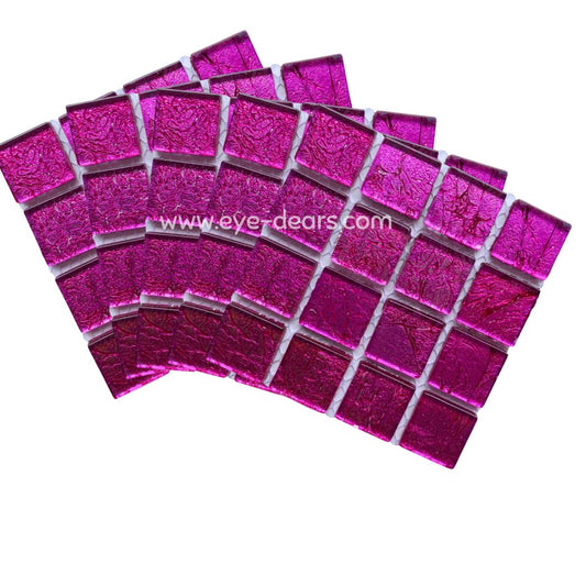 Mosaic Tiles - 10 x sheets of Pink Gold Leaf 23x23mm