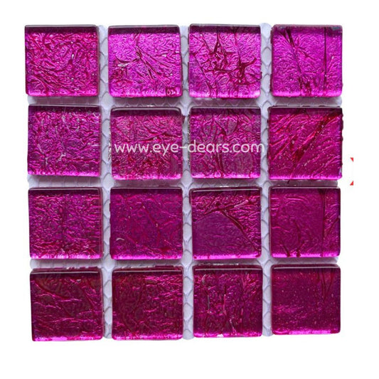 Mosaic Tiles - Single Sheet Pink Gold Leaf 23x23mm