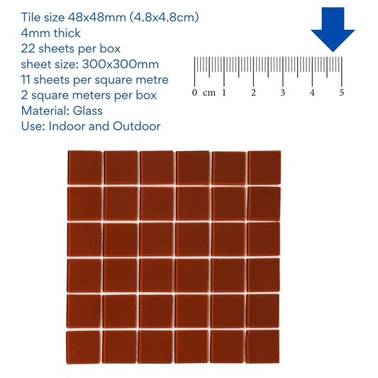 Decor Tiles - Cinnamon Flame 48x48mm