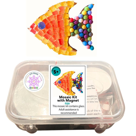 Single - Mosaic Craft Kit with Magnet - Fish (Small)