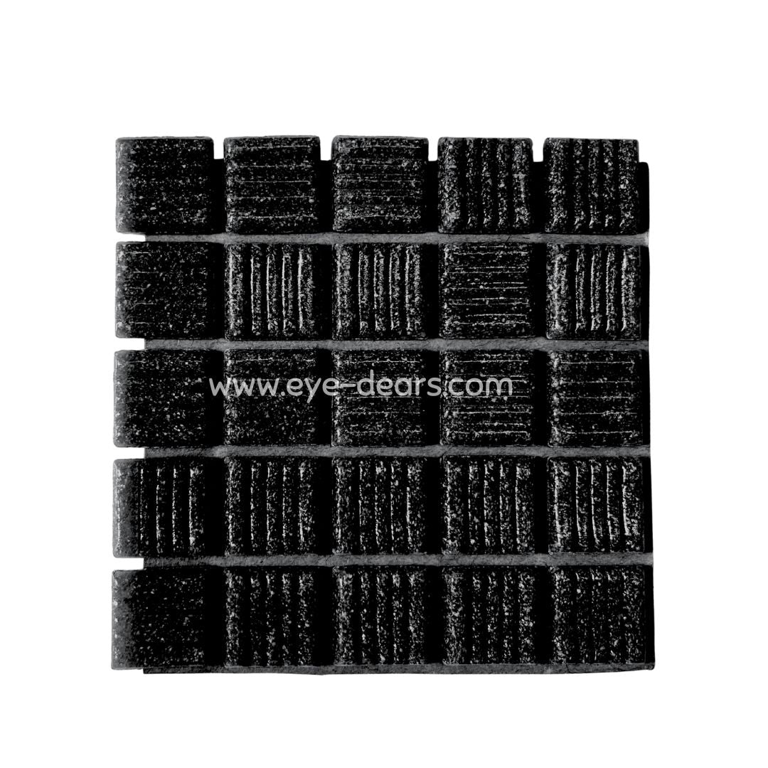 Mosaic Tiles - 10 x Craft Size sheets Matte Black  20x20mm