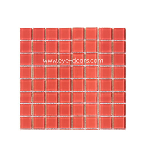 Mosaic Tiles -  Orange Glass 10x10mm