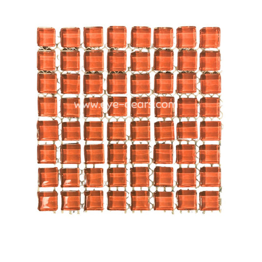 Mosaic Tiles -  Orange Glass 10x10mm