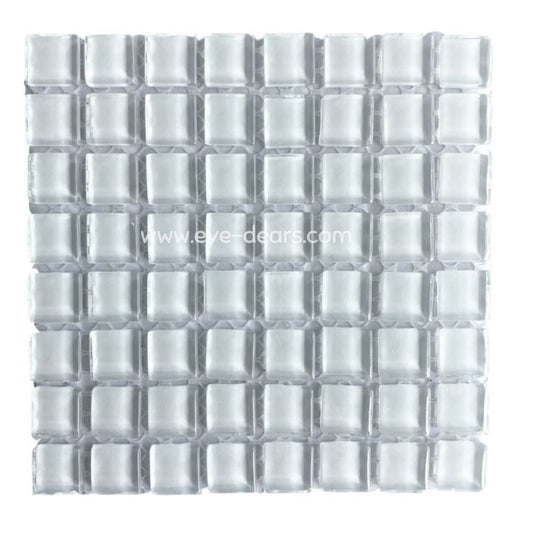 Mosaic Tiles -  Single Sheet White Glass 10x10mm