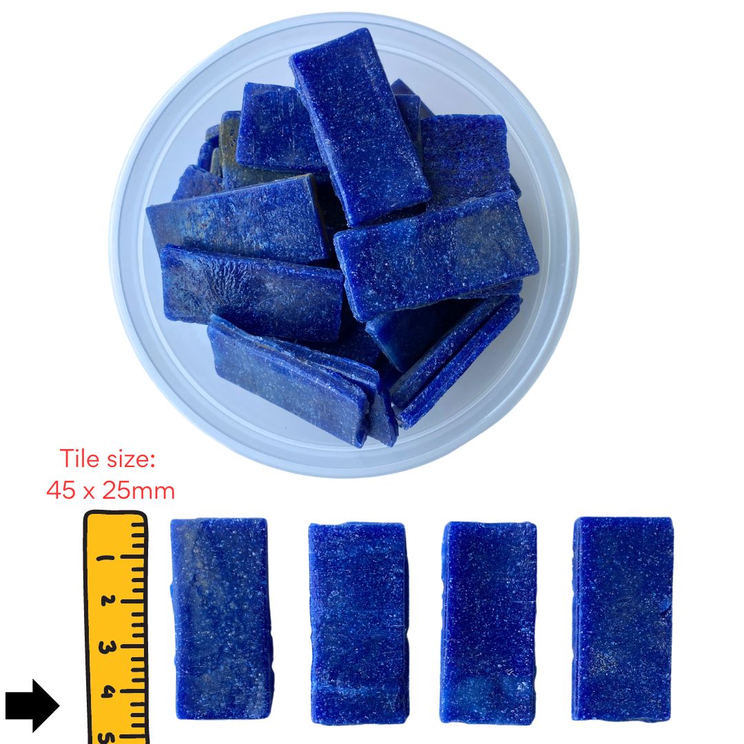 Mosaic Tiles Whole Rustic Dark Blue 960g (Small tiles for crafting)