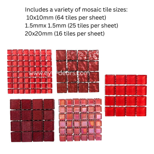 Mosaic Tiles - The Ruby Red Collection