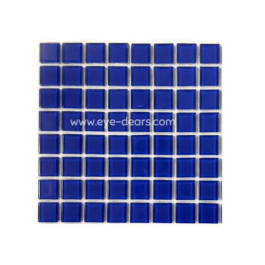 Mosaic Tiles -  Navy Blue Glass 10x10mm