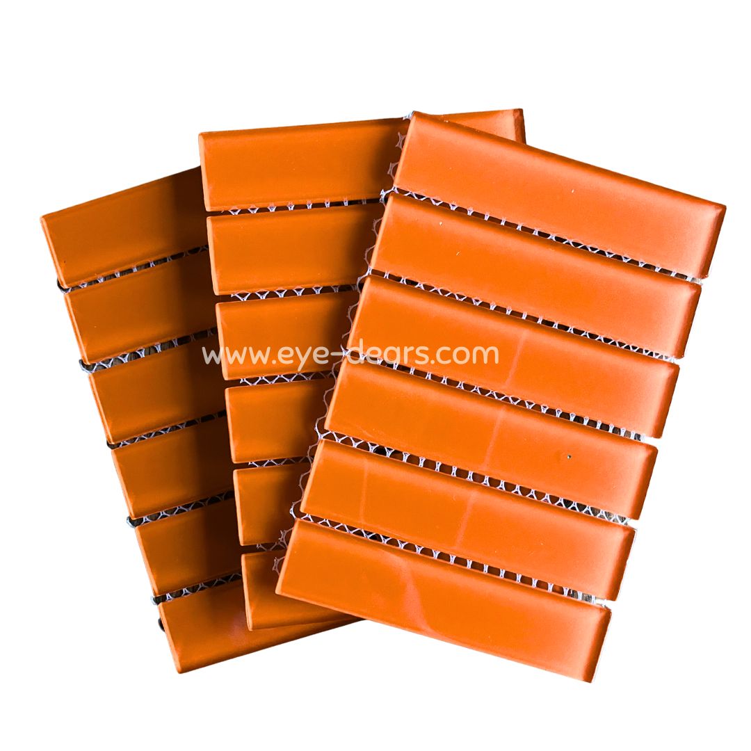 Mosaic Tiles -  Mosaic Tiles Orange Rectangle Glass 23x98x4mm