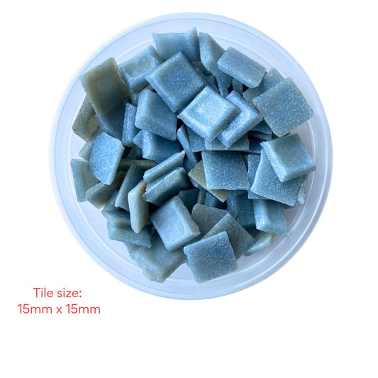 Mosaic Tiles Rustic Whole Smokey Blue 960g (Small tiles for crafting)