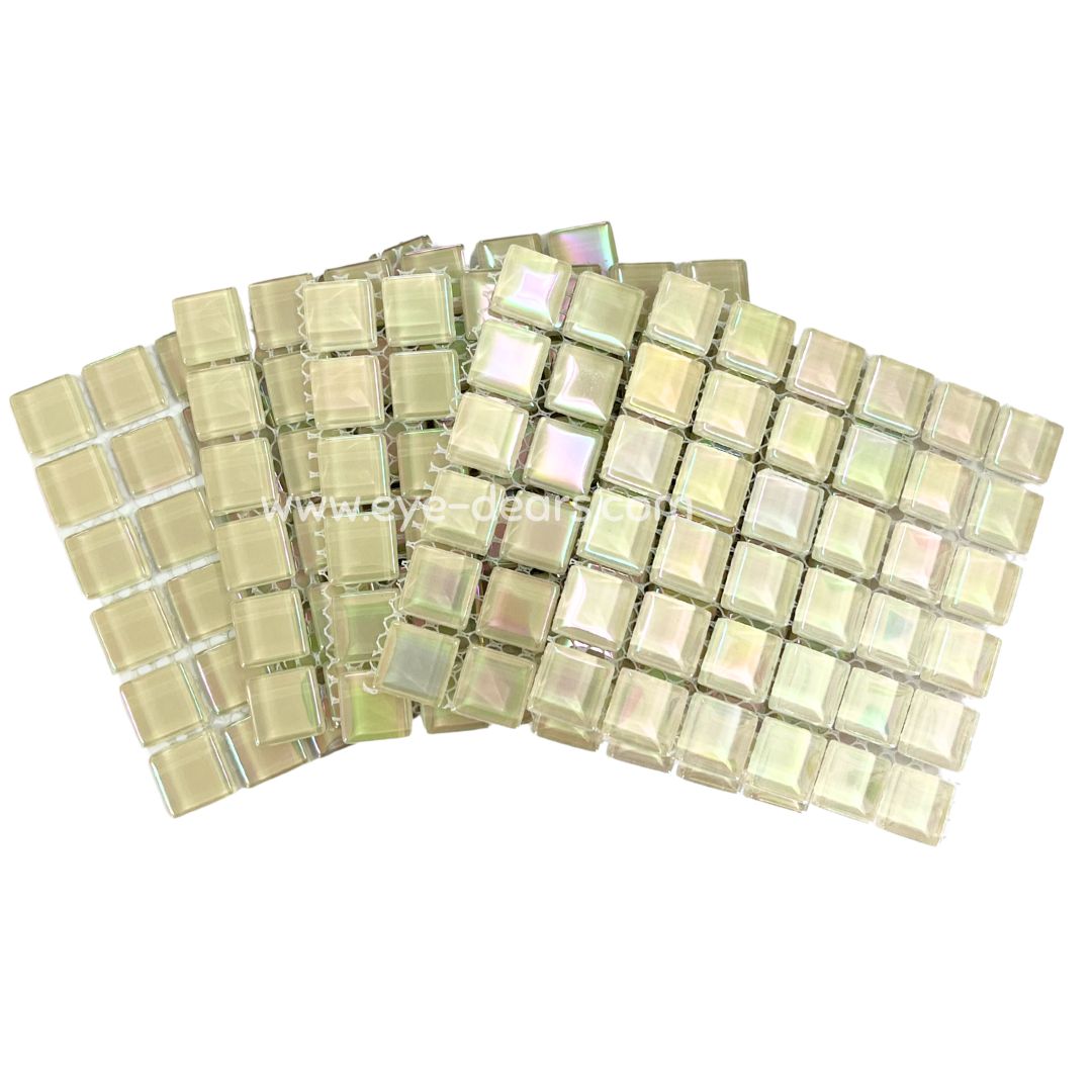 Mosaic Tiles - 10 x Craft Size Sheets of Cream Pearl 15x15mm