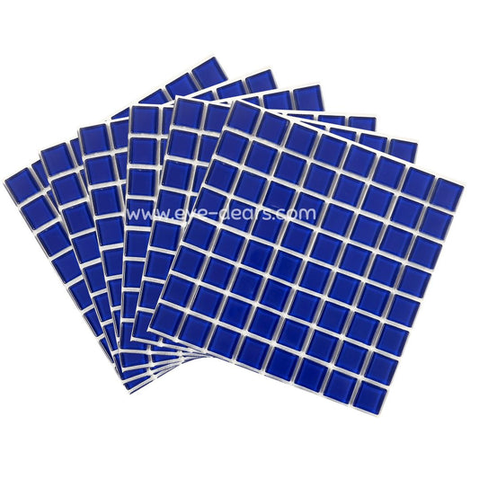 Mosaic Tiles - 10 x sheets of Navy Blue Glass 10x10mm