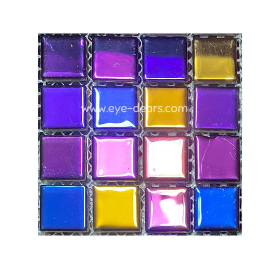 Mosaic Tiles - Single Sheet Mixed Metallic (blue, gold, purple)