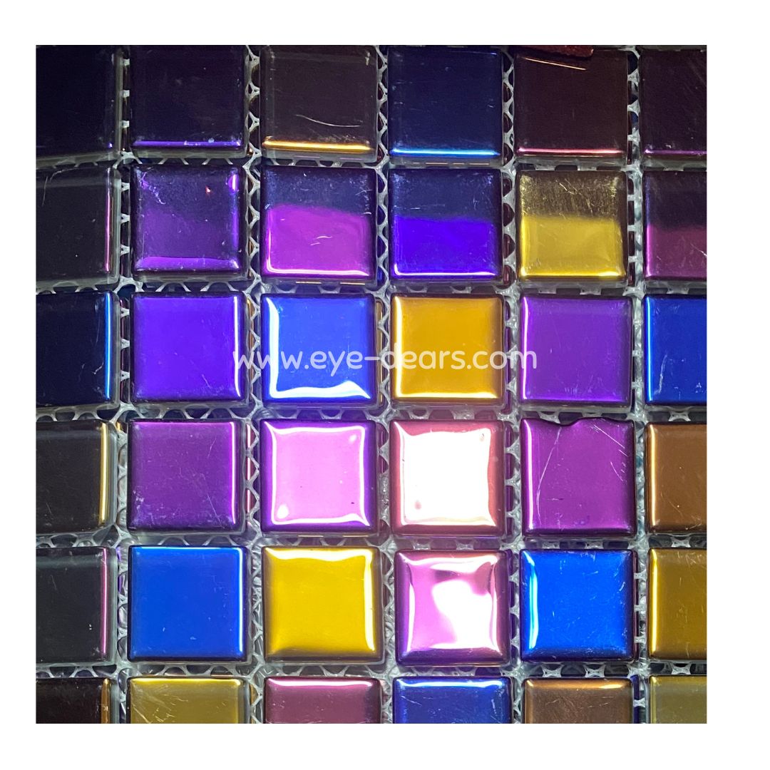 Mosaic Tiles - 10 x sheets of  Metallic (blue, gold, purple)