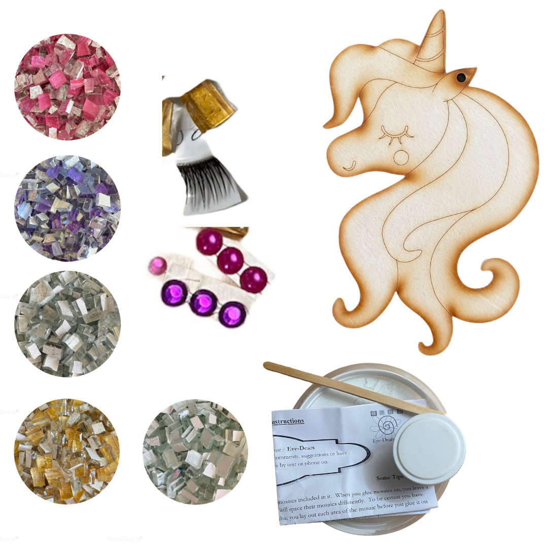 Mosaic Craft Kit with Magnet - Unicorn (Medium)