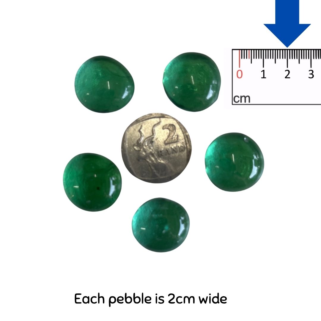 Green Small Pebbles x 5