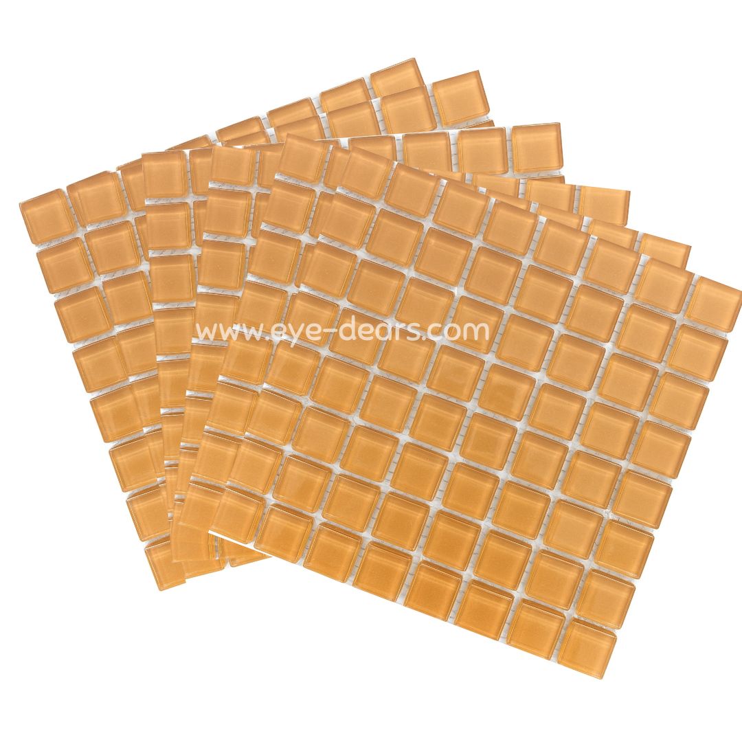 Mosaic Tiles - 10 x sheets of Caramel Brown 10x10mm