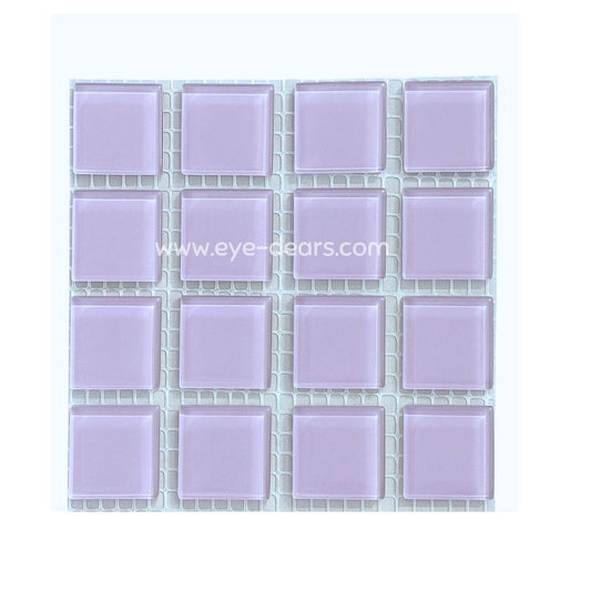 Mosaic Tiles -  Single Sheet Pastel Purple Glass 23x23mm