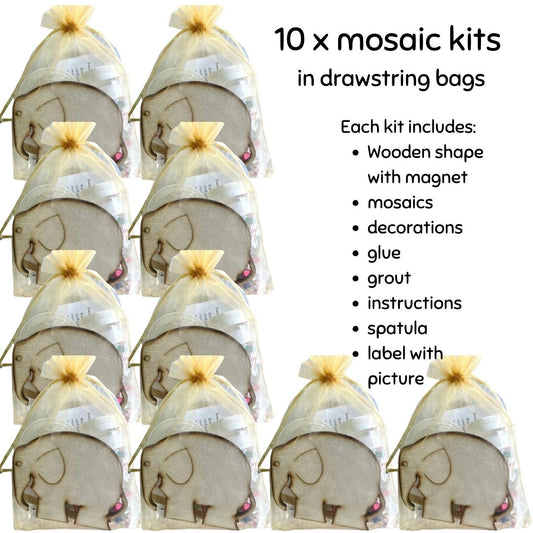 Bulk - Mosaic Craft Kit with Magnet - Elephant  (Medium)