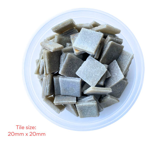 Mosaic Tiles Whole Rustic Mid-Grey 960g (small tiles for crafting)
