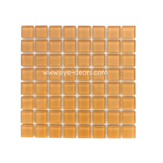 Mosaic Tiles -  Caramel Brown Glass 10x10mm