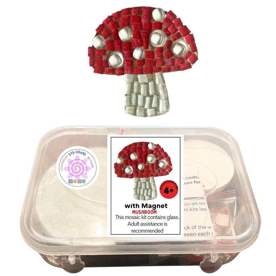Single - Mosaic Craft Kit with Magnet - Mushroom (Small)