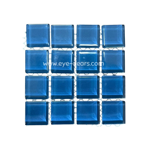 Mosaic Tiles -  Single Sheet Storm Blue Glass 23x23mm