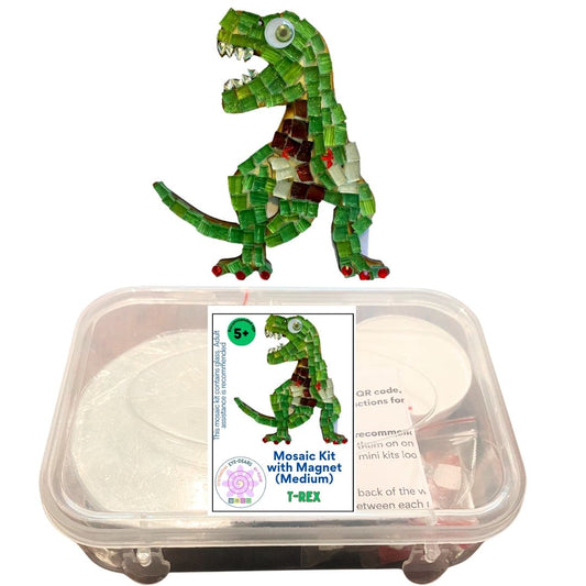 Single - Mosaic Craft Kit with Magnet -T-Rex (Medium)