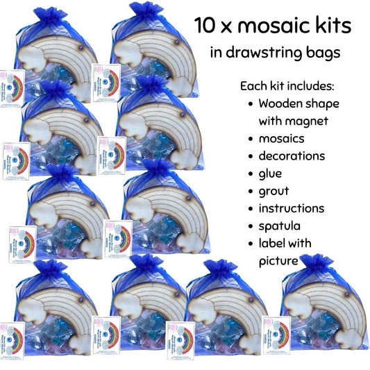 Bulk - Mosaic Craft Kit with Magnet - Rainbow (Medium)