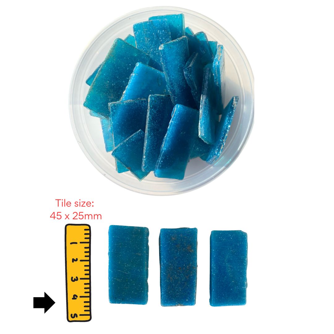 Mosaic Tiles Whole Turquoise Ice 960g (Small tiles for crafting)