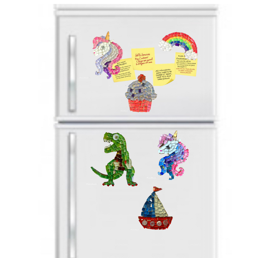 Single - Mosaic Craft Kit with Magnet -T-Rex (Medium)