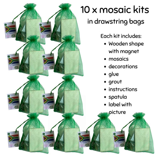 Bulk - Mosaic Craft Kit with Magnet - South African Flag (Medium)