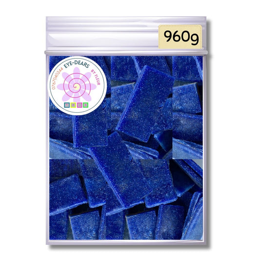 Mosaic Tiles Whole Rustic Dark Blue 960g (Small tiles for crafting)
