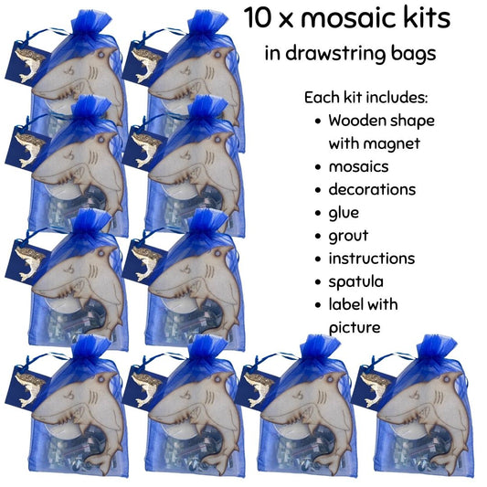 Bulk - Mosaic Craft Kit with Magnet - Shark (Medium)