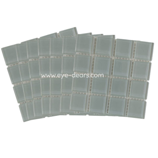 Mosaic Tiles - 10 x sheets of Dove Grey Glass 23x23mm
