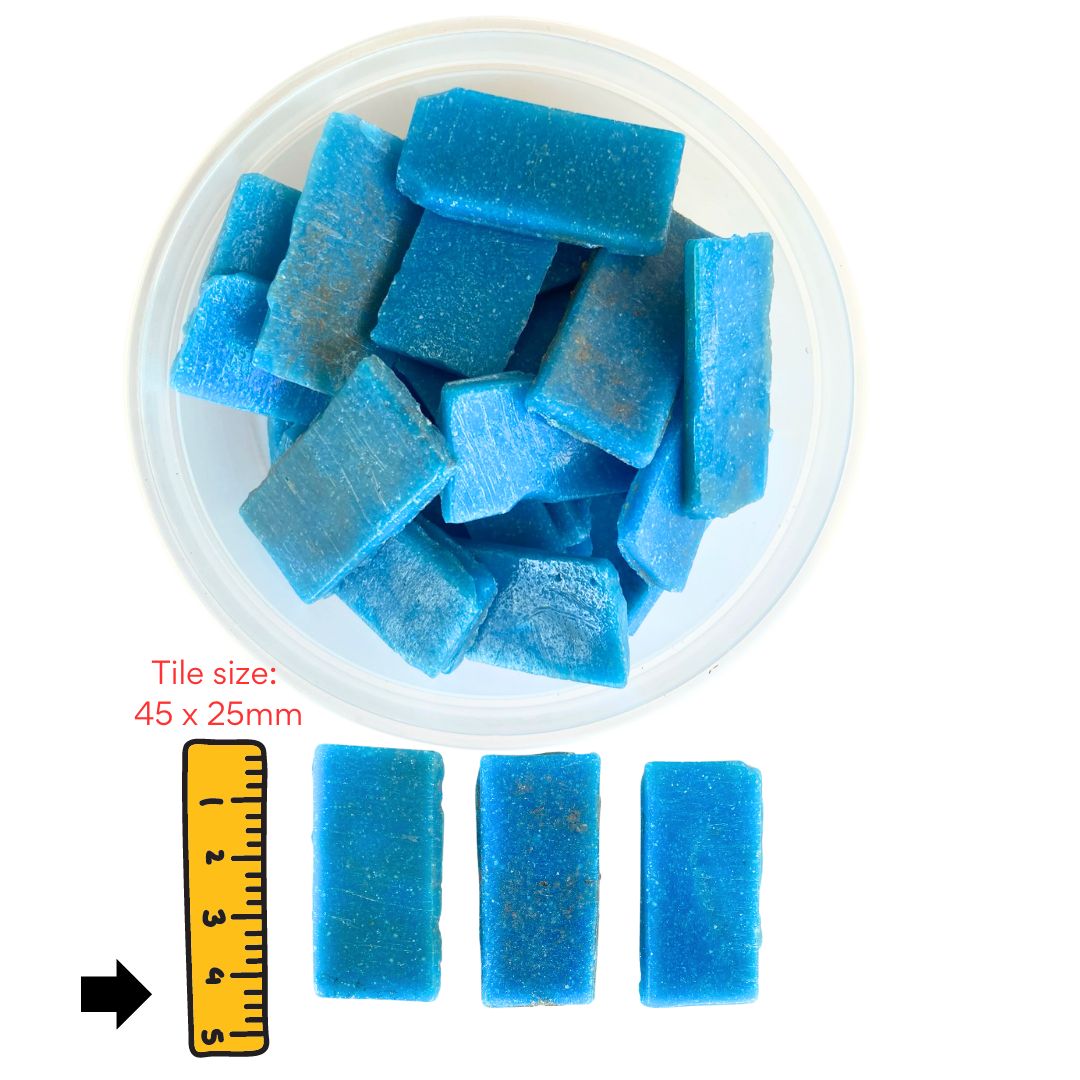 Mosaic Tiles Whole Rustic Turquoise 960g (Small tiles for crafting)