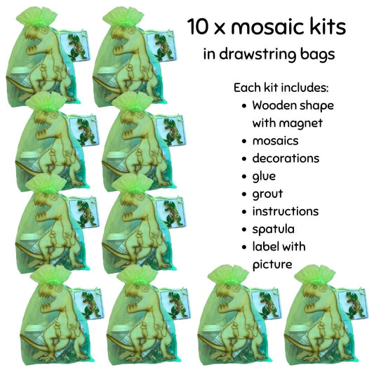 Bulk Mosaic Craft Kit with Magnet - T-Rex Dinosaur (Medium)
