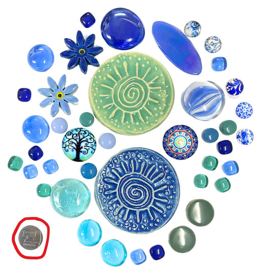 Craft/Mosaic Insert Collection - Blue and Turquoise