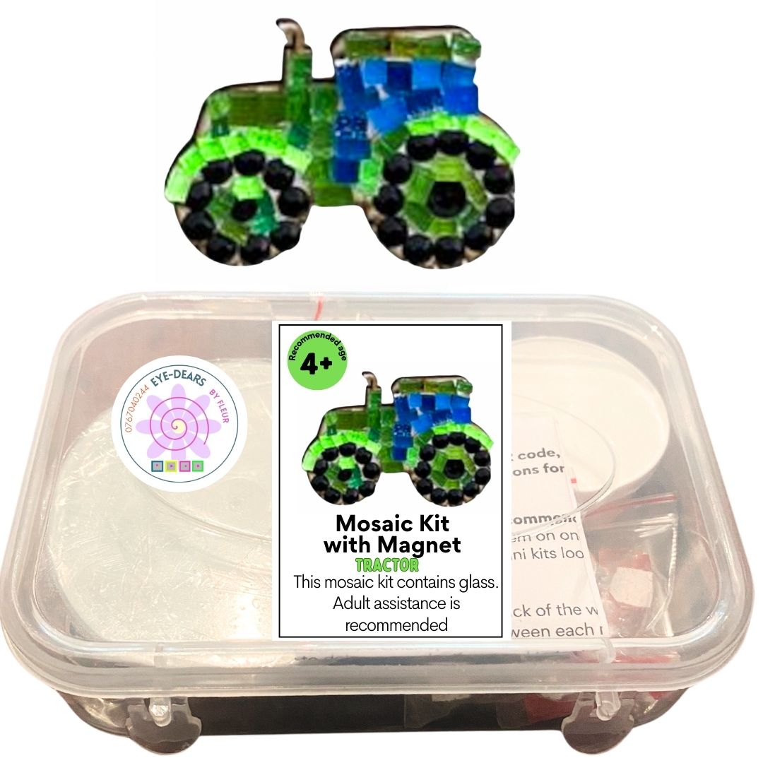 Single - Mosaic Craft Kit with Magnet -Tractor (Small)
