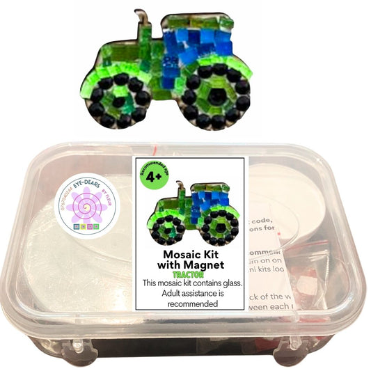 Single - Mosaic Craft Kit with Magnet -Tractor (Small)